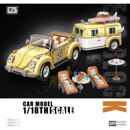 2228pcs LOZ mini Blocks Kids Building Toys Adult Puzzle Boys Girls Gift Wagon Car Model 1130 no original box