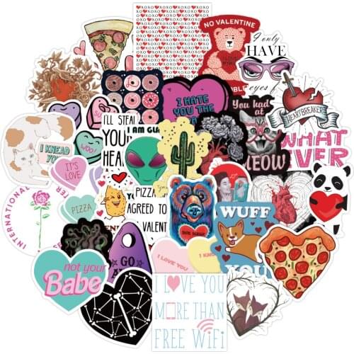 50/100Pcs sweet salty Stickers Waterproof PVC Decals for Fans Gift DIY Laptop Luggage Phone Guitar Stickers