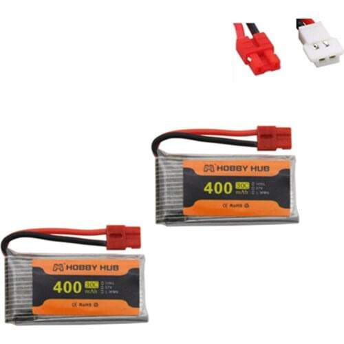 3.7V 400mah 30C Lipo Battery For SYMA X15 X5A-1 X15C X15W H31 X4 H107 H6C KY101 E33C E33 U816A V252 RC Drone Spare Parts 2pcs