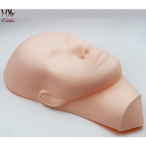 Free shipping 2pcs Total face skin for training mannequin head eyelash practice