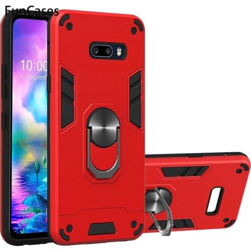 Phone Bag Cases For cellular LG K50 Metal Finger Ring Holder Soft Soft TPU Protector sFor Estojo LG accesorios Q60 G8X K30 K40