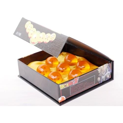 Dragon Ball Z 3.5CM 7 Stars CrystalBalls with Box Balls Complete Set Christmas kids present