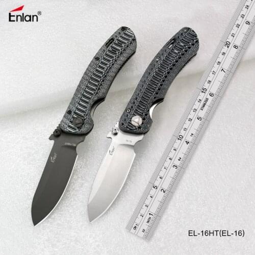Enlan EL-16 Military Tactics Folding Knife Non-slip G10 Outdoor Sports Camping Hunting Fishing Survive Pocket Knives EDC Tools