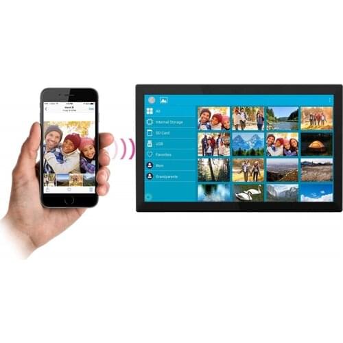 Hd big size lcd screen 15.6 Inch cloud Digital WiFi Photo Frame with Motion Sensor 16GB Storage share picture freely