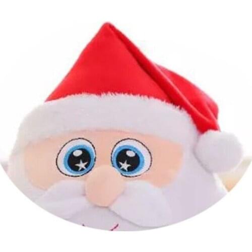 J60B 20cm/8in Novelty Toy Stuffed Santa Toy Doll Soft Electric Toy Christmas Songs