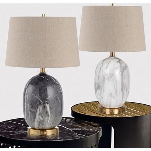 Ceramic Table Lamp Creative Simple Nordic Modern Living Room Art Bedside Bedroom Model Room Desk Lamp Decoration LED Light E27