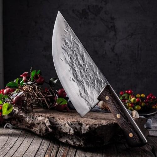 Kitchen knives 8 inch Chinese Butcher Chef Knife 5Cr15mov Stainless Steel Cleaver Cutter Razor Sharp Slicer Meat Chopping Knife