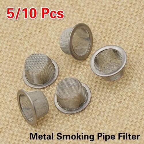 5/10Pcs Tobacco Smoking Pipe Metal Filter Screen Steel Mesh Smoking Pipe Filter Hookah Water Pipe Tobacco Smoking Accessories