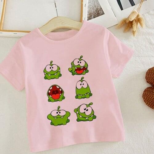 Short Sleeve Kawaii New T Shirt Children 2020 Funny Om Nom Stories Summer Tops Cartoon Kid T-shirt Tees Girls Boys Unisex Tshirt