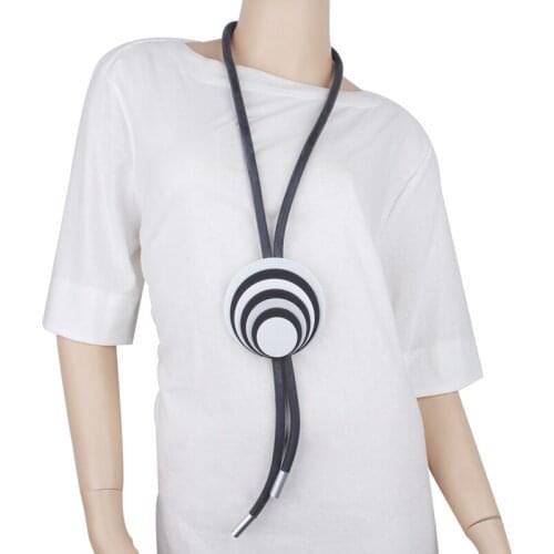 Multilayer Circle Pendant Necklace For Female Ethnic Streetwear Long Necklace Handmade Statement Neck Jewelry Free Shipping