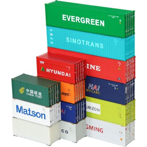 3pcs 40GP Model Railway Shipping Container For Ho Scale Train Freight Collect Transport Seabox Building Railroad Layout