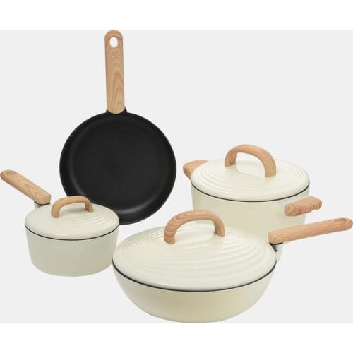 Non stick cooking pot set Pots and pans Four piece kitchen pots for cooking Induction cooker gas cookware set cooking pots set