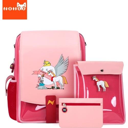 Nohoo 3 Piece Set School Bags for Girls Unicorn Kids Backpack Large Waterproof Japanese Book Bags for Teenage Boys Kids Bag New