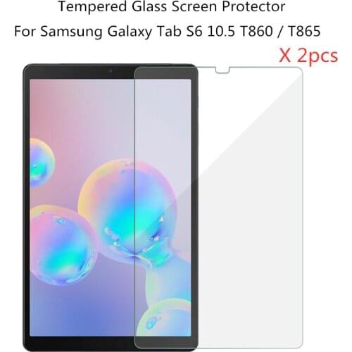 2019 Newest 2pcs 0.3mm Tempered Glass Screen Protector For Samsung Galaxy Tab S6 10.5 T860 T865 SM-T860 SM-T865 Protective Film
