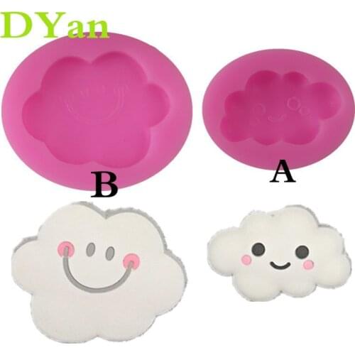 New Smiley Cute Cloud Fondant Silicone Mold Chocolate Mold Biscuit Mold DIY Cake Baking Decorative Mold