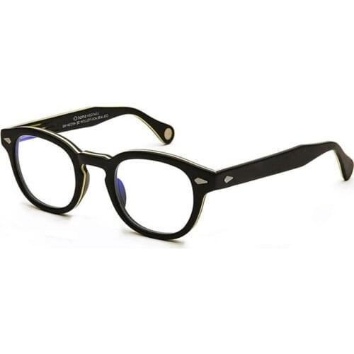 Johnny Depp 100th anniversary commemorative original lemtsoh oval eyeglasses men and women retro optical myopia glasses frame