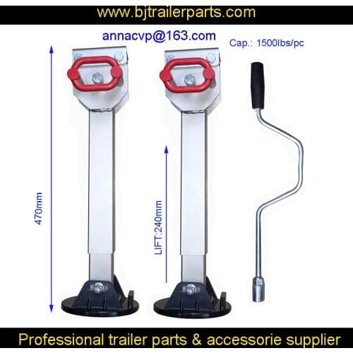 50pair stabilser Legs Drop Down With Plate 470mm Caravan parking legs lift 24mm capacity 1500lbs prop stands