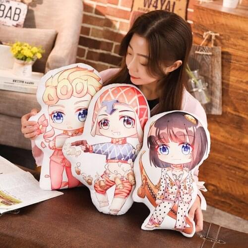 Anime Pillow JOJOs Bizarre Adventure Sofa Pillow/Cushion Anime Plush Toy Dolls Gold Wind Q Version Stuffed Toys Baby Room Decor