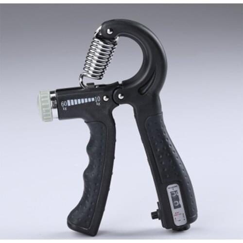 R-Shape Adjustable Hand Grip Sports Strength Countable Exercise Strengthener Gripper Spring Finger Pinch Carpal Expander