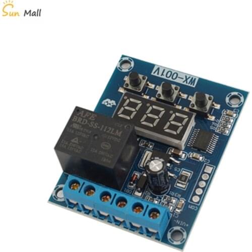 0-100V voltage detection relay, DC 12V power supply, 12A charge and discharge voltage monitoring/upper and lower limit control