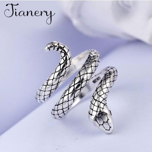 Luxury Brand Creative Style Boho Snake Rings For Women Adjustable Ring Fashion Charm Jewelry Wholesale 2021