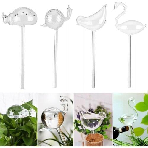 Waterer Self Pouring Garden Bottle Automatic Watering Tool Kettle Transparent animal Shape Drip Sprayer Pot Plant Flower JU0037