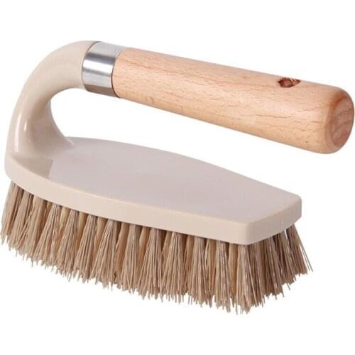 Wooden Handle Kitchen Cleaning Brush Bathroom Toilet Kitchen Glass Wall Cleaning Bath Bathtub Brush Ceramic Cleaning Tools