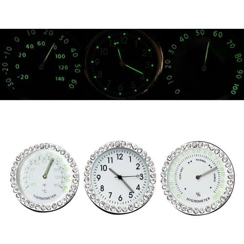 Yolu Car Clock Luminous Mini Automobiles Digital Watch Quartz Clocks Stick-on Auto Ornament Car Accessories for Cars SUV MPV