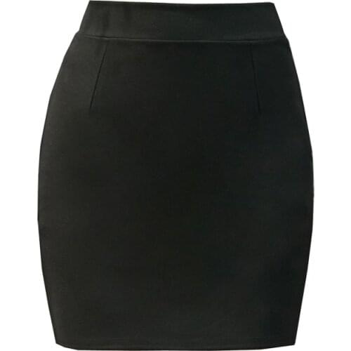 ZG1476 new 2020 spring summer autumn women fashion elastic pure color slim high-waisted skirt cheap wholesale