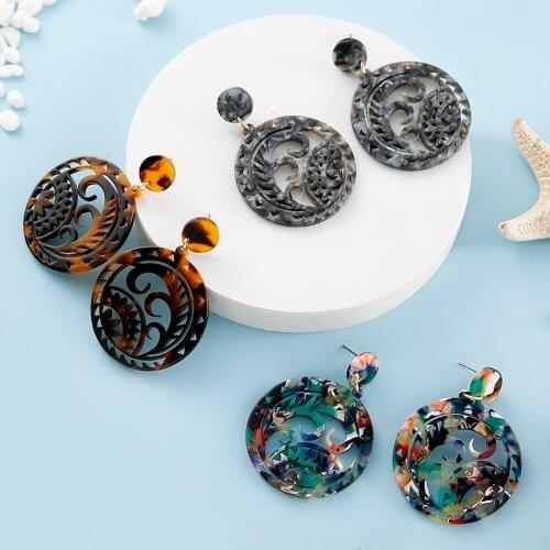 SophiaXuan Hawaiian Holiday Earring Dangling Earrings Earring Jewelry New Birthday Gifts 2021 Designer Samoa Acrylic for Women