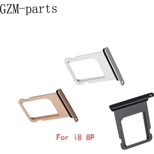 GZM-parts 1 Piece For iPhone 8G 8 Plus 8P 8+ X Nano Sim Card Tray Sim Tray Holder Sim Adaptor Gold/ Silver/ Black