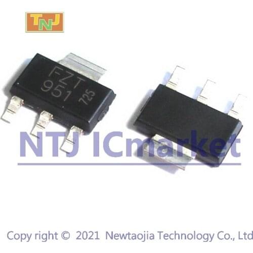 10 PCS FZT951TA SOT-223 FZT951 60V PNP MEDIUM POWER TRANSISTOR