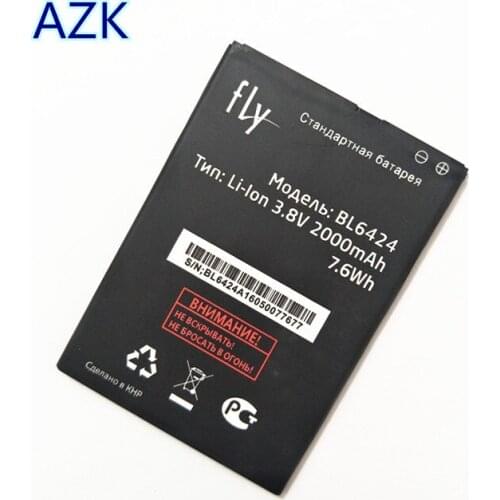 10Pcs/ lot ! AZK New 100% High Quality BL6424 battery for Fly FS505 Nimbus 7 mobile phone Free shipping +track code