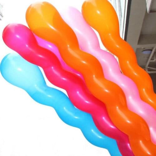 100PCS/lot Birthday Latex Balloon Mix Color Curve Spiral Balloon for Christmas Birthday Wedding Party Decorations Kids Toy
