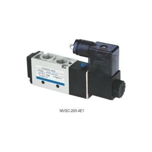 1x MVSC220-4E2 220V AC 5Port 2Pos 1/4" BSP Solenoid Air Valve Double Coil Led