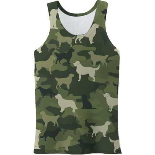 2021Fashion New Summer Men 3d Camouflage Printed Vent Fashion Men Vest Casual Tank Sleeveless O-neck Slim Vest Plus Size Tank