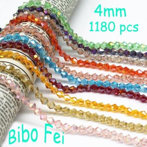 Free Shipping multi color 4mm 1180PCS Czech Glass crystal beads,Bicone crystal beads, bracelet necklace Jewelry Making