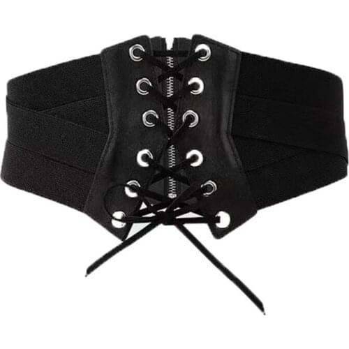 Black High Elastic Waist Female Belt Womens Decoration Dress Slim Wide Belt For Women Waistband Tight Decorative Belt Corset