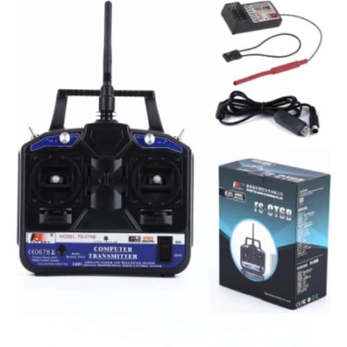 FlySky FS-CT6B FS CT6B 2.4G 6CH Radio Remote Control ( TX FS-CT6B + RX FS-R6B) RC 6CH Transmitter (Mode1/Mode2 for choose)