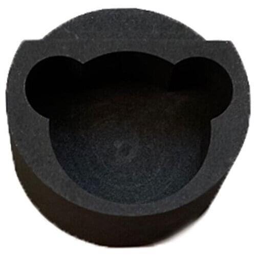 Silver Gold Bear Shape Mold Graphite Crucible Mold Melting Gold Silver Nonferrous Metal Casting Refining Jewelry Tools