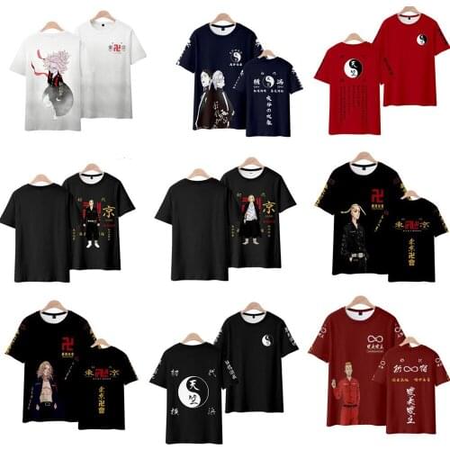 Tokyo Revengers Mens Fashion T-shirt Japanese Anime Hanagaki Takemichi Cosplay 3D Printing Summer Tops Harajuku Short Sleeve