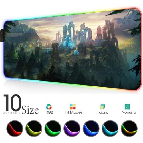 Summoner League of legends RGB Mouse Pad Gamer Accessories Large LED MousePad Gaming with Backlit mouse mat mouse desktop laptop
