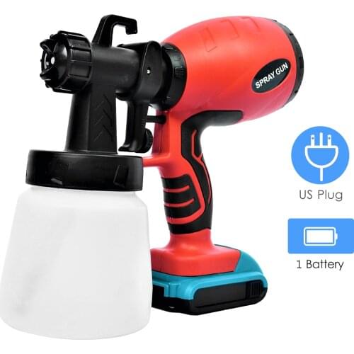 KKmoon 120W Electric Paint Sprayer Quick Cordless Paint Sprayer 3 Spray Patterns with Flow Rate Control 800ml Paint Container
