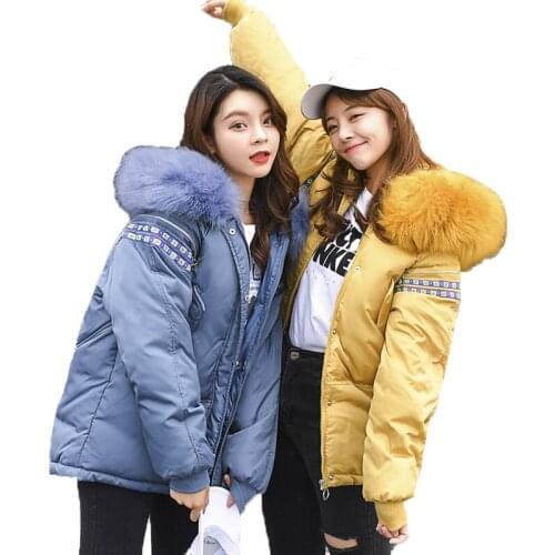 2019 New Winter Coat Women Winter Jacket Womens Parkas Gloves warm detachable fur collar detachable hat Slim fit Outwear
