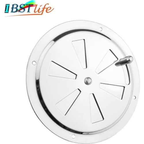 Stainless Steel 316 Boat Marine Round Air Louver Vent Grille Ventilation Louvered Ventilator Grill Cover Side Knob Opening