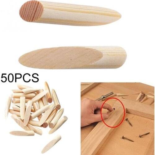 50pcs Solid Wood Pocket Hole Plug For 9.5MM Drill Bits Tool DIY Furniture Woodworking Joining Accessories Jig Mini Portable