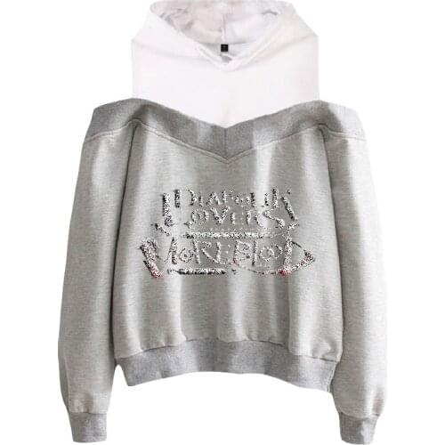 Popular Trend Anime Diabolik Lovers Hoodies Women Off Shoulder Sweatshirt Y2K Girl Pullover Streetwear Autumn Winter Pullovers