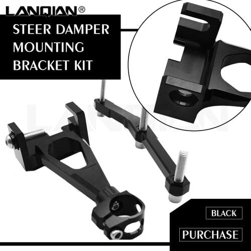 Motorcycle CNC Aluminum Adjustable Steering Stabilize Damper bracket Mount kit For YAMAHA MT-09 MT09 FZ09 FZ-09 2013- 2016