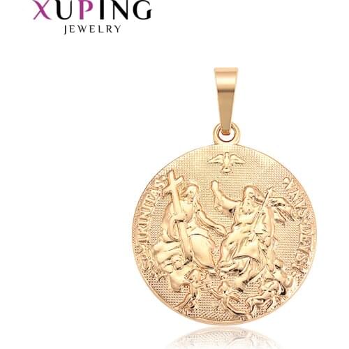 Xuping Unique Figure Shape Gold-color Pendant High Quality Elegant Jewelry for Man or Women Christmas Gifts 34639