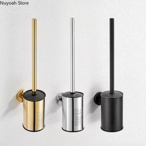 Bathroom Supplies Toilet Toilet Brush Deodorant Cleaning Brush Gold Wall-mounted Stainless Steel Toilet Brush with Long Handle